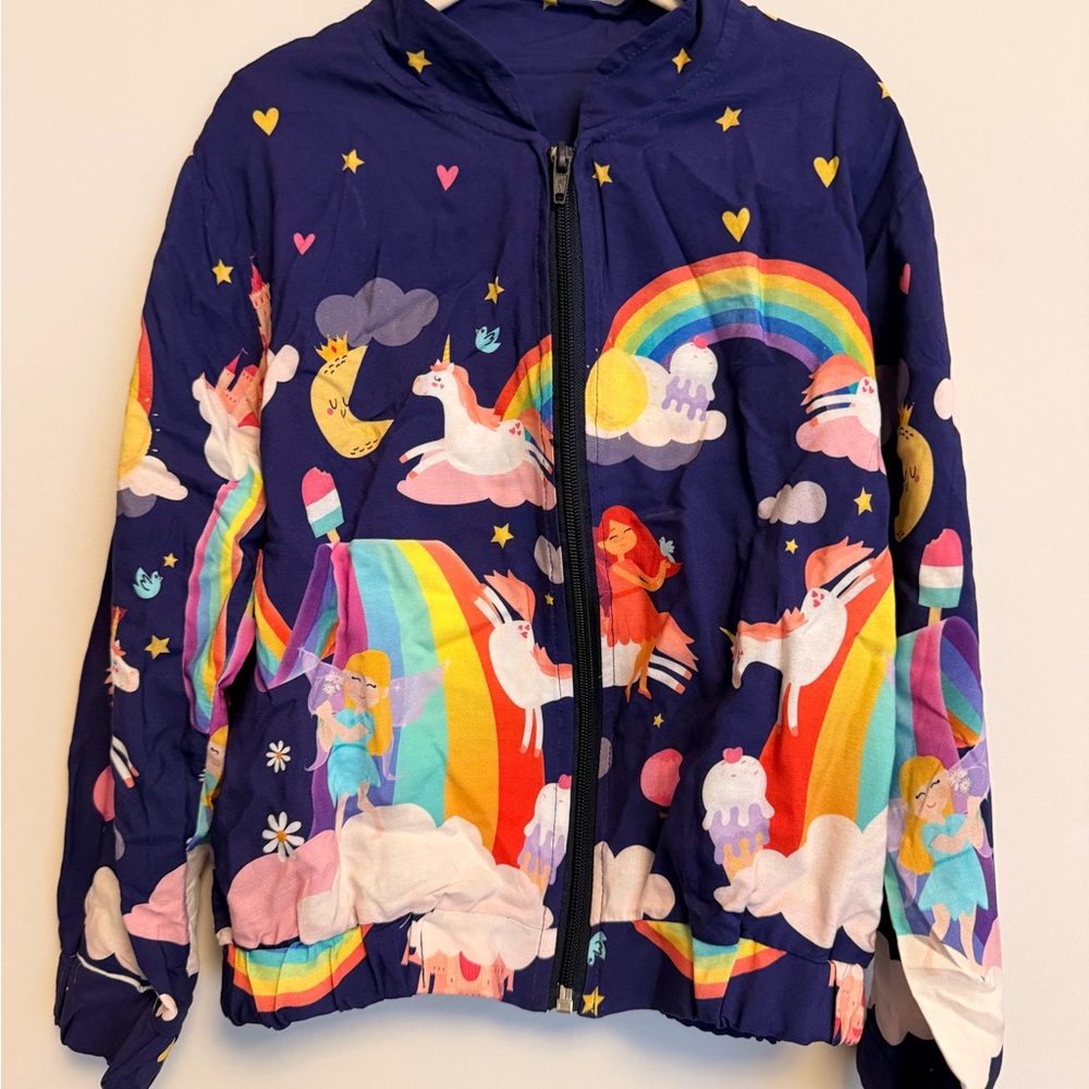 Colorful Kids Unicorn cotton Jacket size 4-6 yo